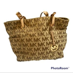 Micheal Kors Canvas Jet Set Tote| Women’s | Color Brown